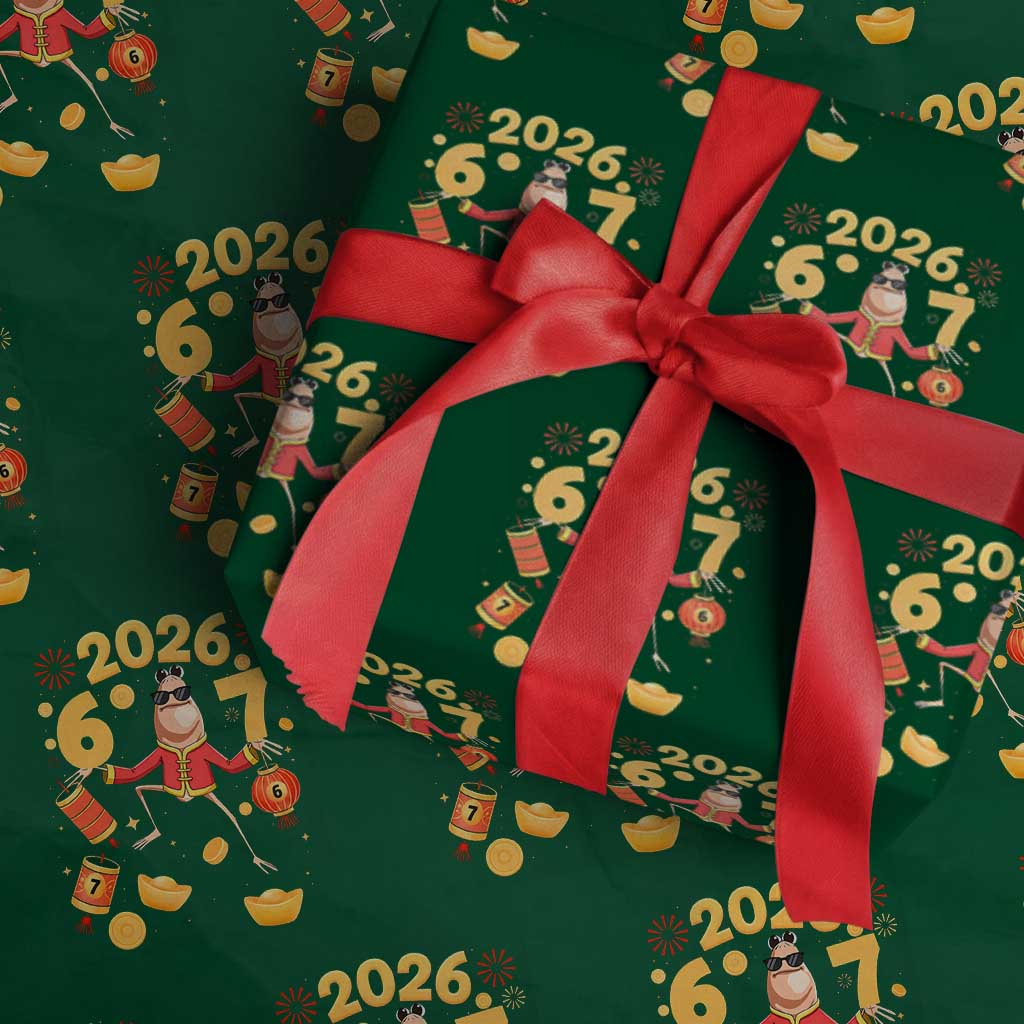 Funny Marcus The Worm Six Seven Meme Wrapping Paper Roll Lunar New Year 2026 Gift - Wonder Print Shop