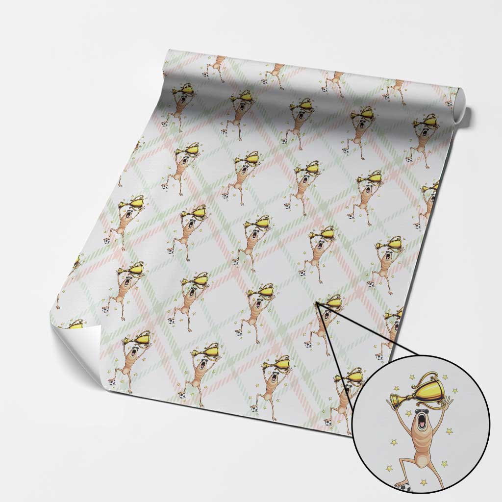 Funny Marcus The Worm Soccer Champion Wrapping Paper Roll Soccer Lover