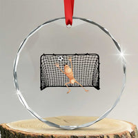 Funny Marcus The Worm Soccer Goalkeeper Gift Crystal Glass Ornament