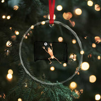 Funny Marcus The Worm Soccer Goalkeeper Gift Crystal Glass Ornament