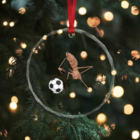 Funny Marcus The Worm Soccer Lover Crystal Glass Ornament I Do Not Like This Ball