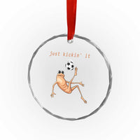 Funny Marcus The Worm Soccer Lover Crystal Glass Ornament Just Kickin It