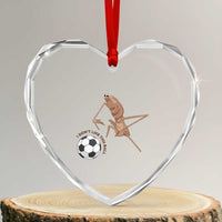 Funny Marcus The Worm Soccer Lover Heart Crystal Glass Ornament I Do Not Like This Ball