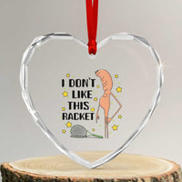 Funny Marcus The Worm Tennis Lover Heart Crystal Glass Ornament I Do Not Like This Racket - Wonder Print Shop
