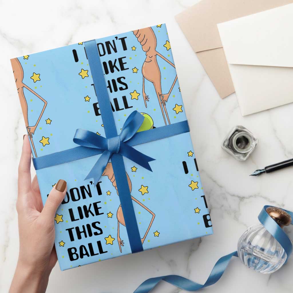 Funny Marcus The Worm Tennis Lover Wrapping Paper Roll I Do Not Like This Ball - Wonder Print Shop