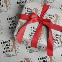 Funny Marcus The Worm Tennis Lover Wrapping Paper Roll I Do Not Like This Racket - Wonder Print Shop