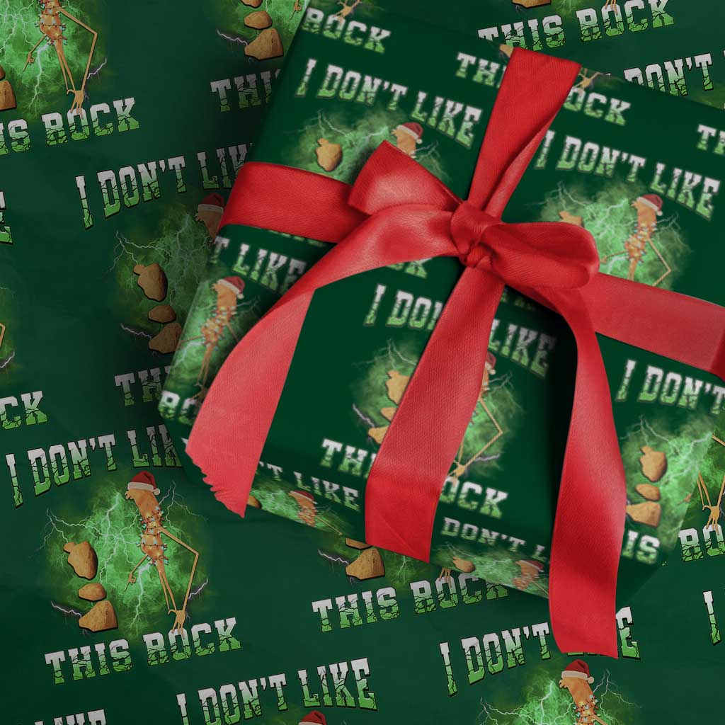 Funny Marcus The Worm Wrapping Paper Roll I Don't Like This Rock Brain Rot - Wonder Print Shop
