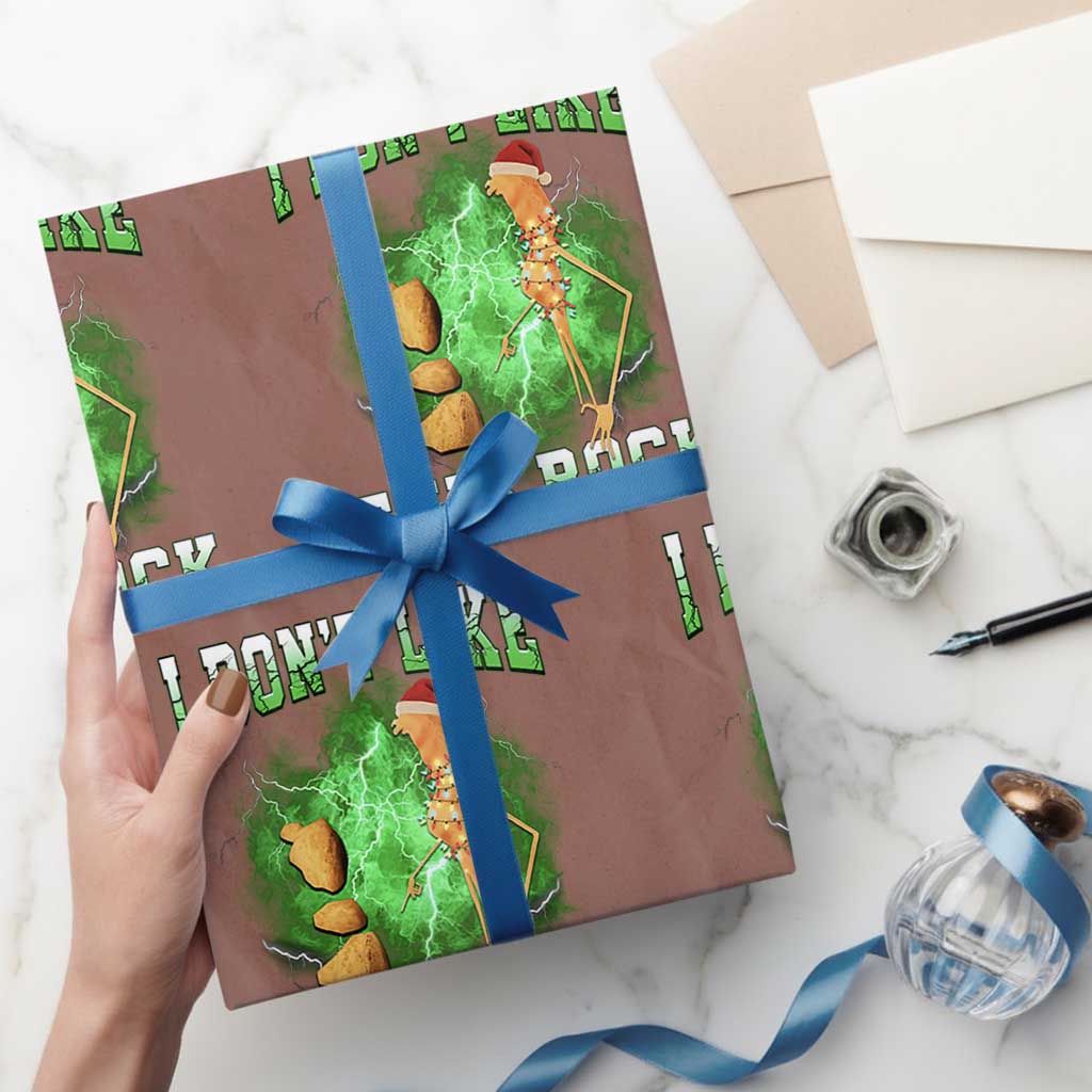 Funny Marcus The Worm Wrapping Paper Roll I Don't Like This Rock Brain Rot - Wonder Print Shop