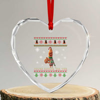 Funny Marcus The Worm You Are Ruining The Vibe Heart Crystal Glass Ornament Ugly Christmas Gift - Wonder Print Shop