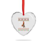 Funny Marcus The Worm You Are Ruining The Vibe Heart Crystal Glass Ornament Ugly Christmas Gift - Wonder Print Shop