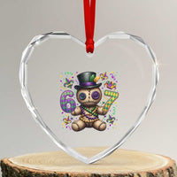 Funny Mardi Gras 67 Voodoo Doll Heart Crystal Glass Ornament Fat Tuesday Six Seven Meme