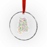 Funny Mardi Gras Alabama Map Coquette Bow Crystal Glass Ornament Moon Pie Carnival Joe Cain Beads