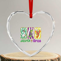 Funny Mardi Gras Animal Heart Crystal Glass Ornament Alligator Crawfish Goose New Orleans Louisiana