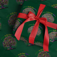 Funny Mardi Gras Bead Tree Carnival New Orleans Coconut Wrapping Paper Roll