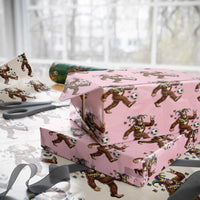 Funny Mardi Gras Bigfoot Playing Soccer Wrapping Paper Roll Football Fan Gift