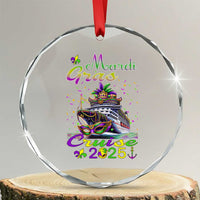 Funny Mardi Gras Cruise 2025 Crystal Glass Ornament Trip New Orleans Family Matching