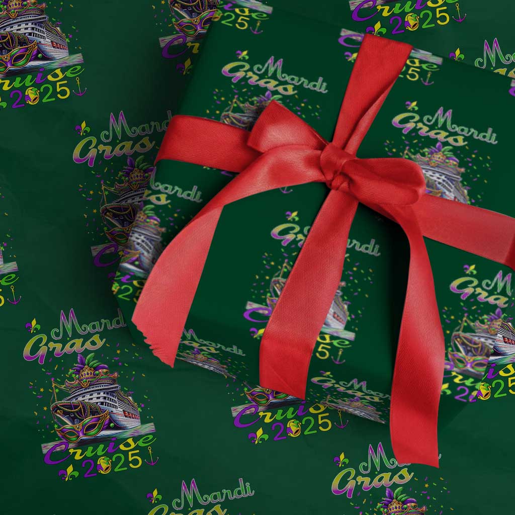 Funny Mardi Gras Cruise 2025 Wrapping Paper Roll Trip New Orleans Family Matching