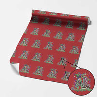Funny Mardi Gras In Alabama AL Wrapping Paper Roll Moon Pie Jester Hat