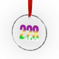 Funny Mardi Gras In Biloxi Mississippi Crystal Glass Ornament 228 Skyline Area Code