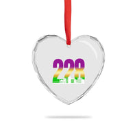 Funny Mardi Gras In Biloxi Mississippi Heart Crystal Glass Ornament 228 Skyline Area Code