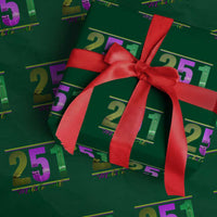 Funny Mardi Gras In Mobile Alabama 251 Wrapping Paper Roll Skyline Area Code