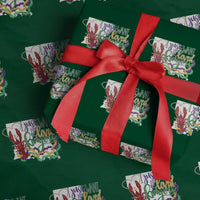 Funny Mardi Gras Louisiana Wrapping Paper Roll I Just Want To Be Loved Bayou Crawfish Beads