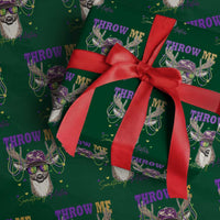 Funny Mardi Gras Mississippi Deer Wrapping Paper Roll Throw Me Something Mister Beads