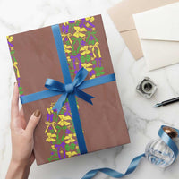Funny Mardi Gras Mississippi Map Coquette Bow Wrapping Paper Roll