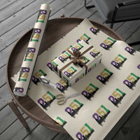Funny Mardi Gras Mobile Alabama Wrapping Paper Roll 251 Skyline Area Code Glitter Print