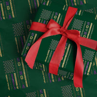 Funny Mardi Gras New Orleans Louisiana Wrapping Paper Roll 504 Nola Area Code Glitter Print American Flag