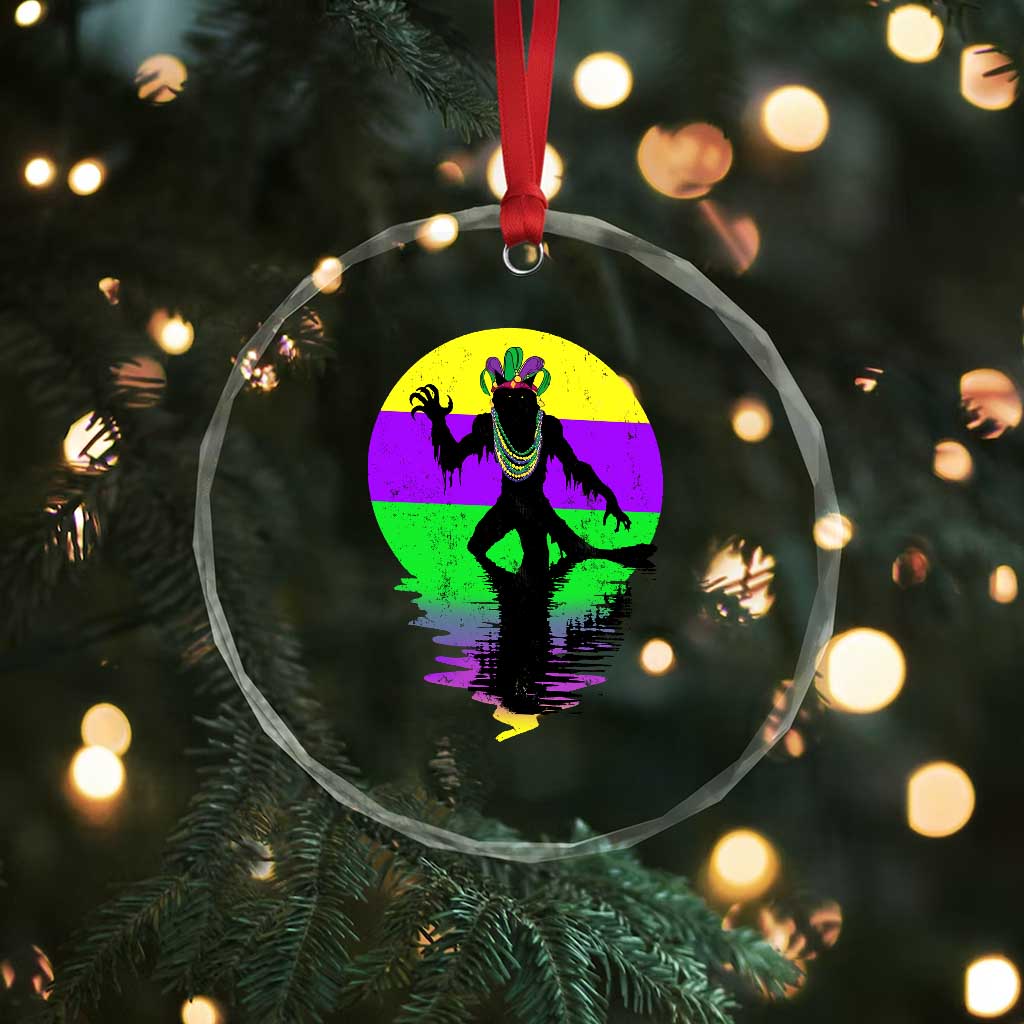 Funny Mardi Gras Rougarou Crystal Glass Ornament Beads Carnival Cryptids Of Louisiana