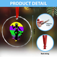 Funny Mardi Gras Rougarou Crystal Glass Ornament Beads Carnival Cryptids Of Louisiana