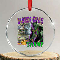 Funny Mardi Gras Rougarou Crystal Glass Ornament Mardi Gras In Da Swamp Cryptids Of Louisiana