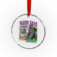 Funny Mardi Gras Rougarou Crystal Glass Ornament Mardi Gras In Da Swamp Cryptids Of Louisiana