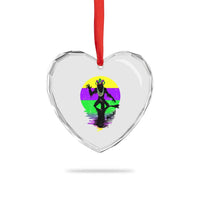 Funny Mardi Gras Rougarou Heart Crystal Glass Ornament Beads Carnival Cryptids Of Louisiana