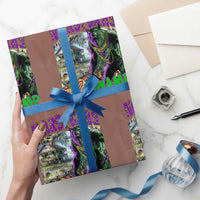 Funny Mardi Gras Rougarou Wrapping Paper Roll Mardi Gras In Da Swamp Cryptids Of Louisiana