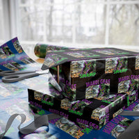 Funny Mardi Gras Rougarou Wrapping Paper Roll Mardi Gras In Da Swamp Cryptids Of Louisiana