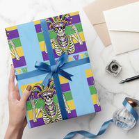 Funny Mardi Gras Skeleton Wrapping Paper Roll Six Seven Meme