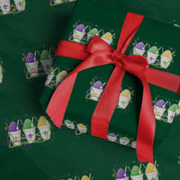 Funny Mardi Gras Snowballs Fat Tuesday Carnival Beads Wrapping Paper Roll