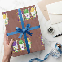 Funny Mardi Gras Snowballs Fat Tuesday Carnival Beads Wrapping Paper Roll