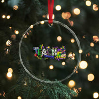 Funny Mardi Gras Teacher Krewe Crystal Glass Ornament Parade Carnival School Beads