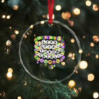 Funny Mardi Gras Throw Girl Life Crystal Glass Ornament Friendship Bracelet Beads