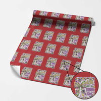 Funny Mardi Gras Throw Girl Life Wrapping Paper Roll Coquette Bow Carnival
