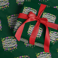 Funny Mardi Gras Throw Girl Life Wrapping Paper Roll Friendship Bracelet Beads