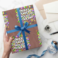 Funny Mardi Gras Throw Girl Life Wrapping Paper Roll Friendship Bracelet Beads