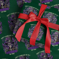 Funny Mardi Gras Voodoo Wrapping Paper Roll Don't Make Me Go All Voodoo On You New Orleans Witch Doctor
