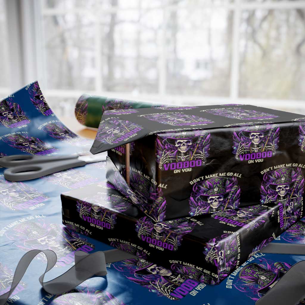 Funny Mardi Gras Voodoo Wrapping Paper Roll Don't Make Me Go All Voodoo On You New Orleans Witch Doctor