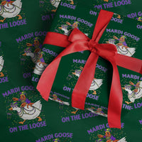 Funny Mardi Gras Wrapping Paper Roll Goose Crawfish Carnival Trendy Meme