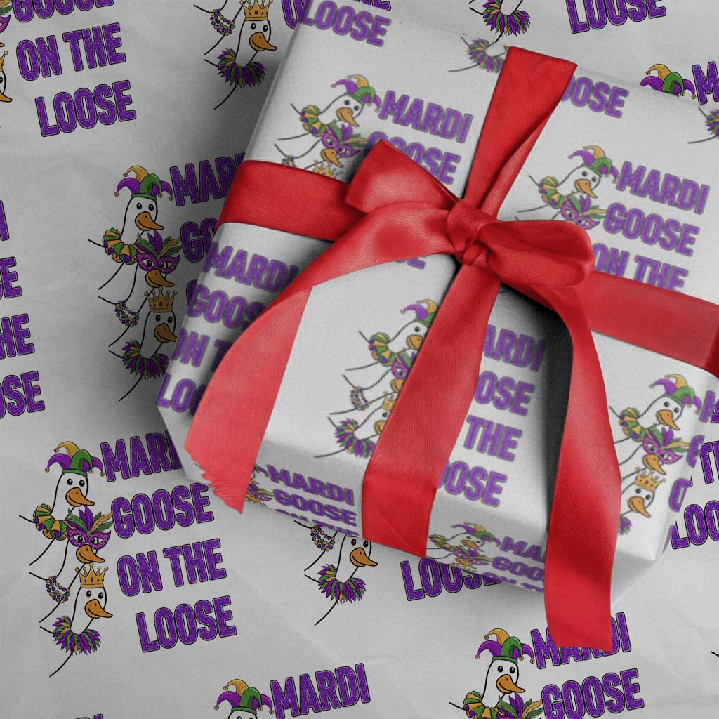 Funny Mardi Gras Wrapping Paper Roll Louisiana Carnival Silly Goose Festival