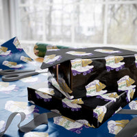 Funny Mardi Gras Wrapping Paper Roll Rollin' With My Krewe Marching Boots Carnival Party
